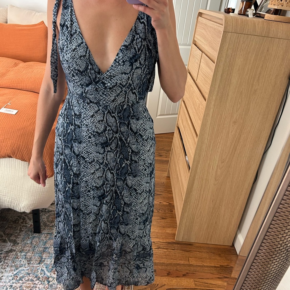 Reformation serpent print dress NWT
